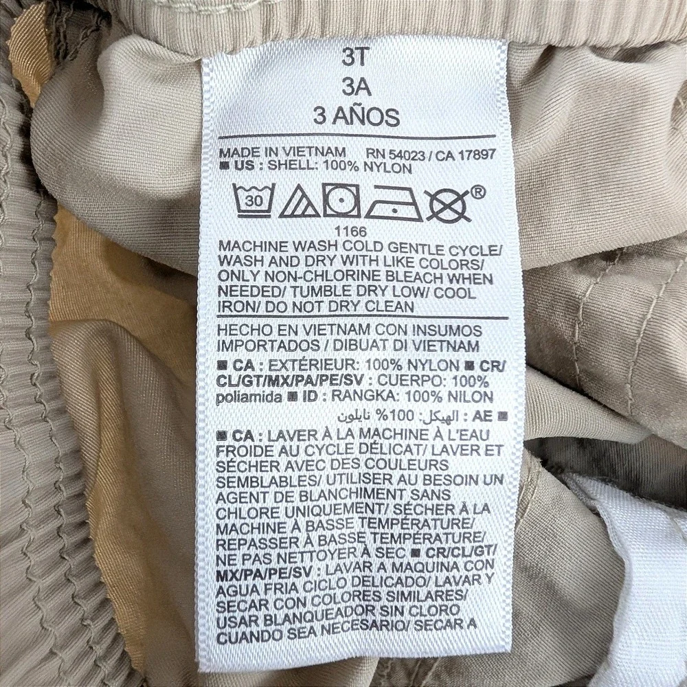 Old Navy Boys Hike Short Tan Cargo Nylon Elastic Waist Size‎ 3T